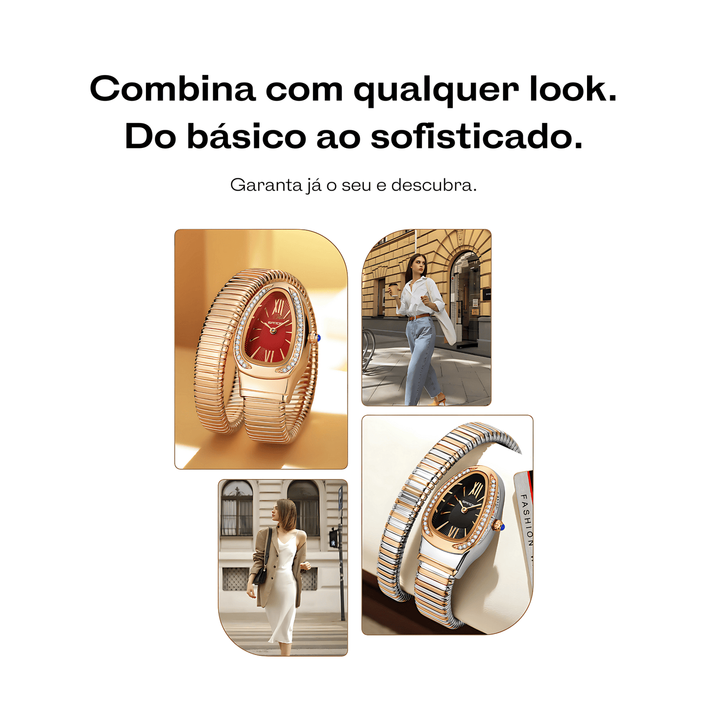Relógio Serpente Avelle – Elegância Atemporal