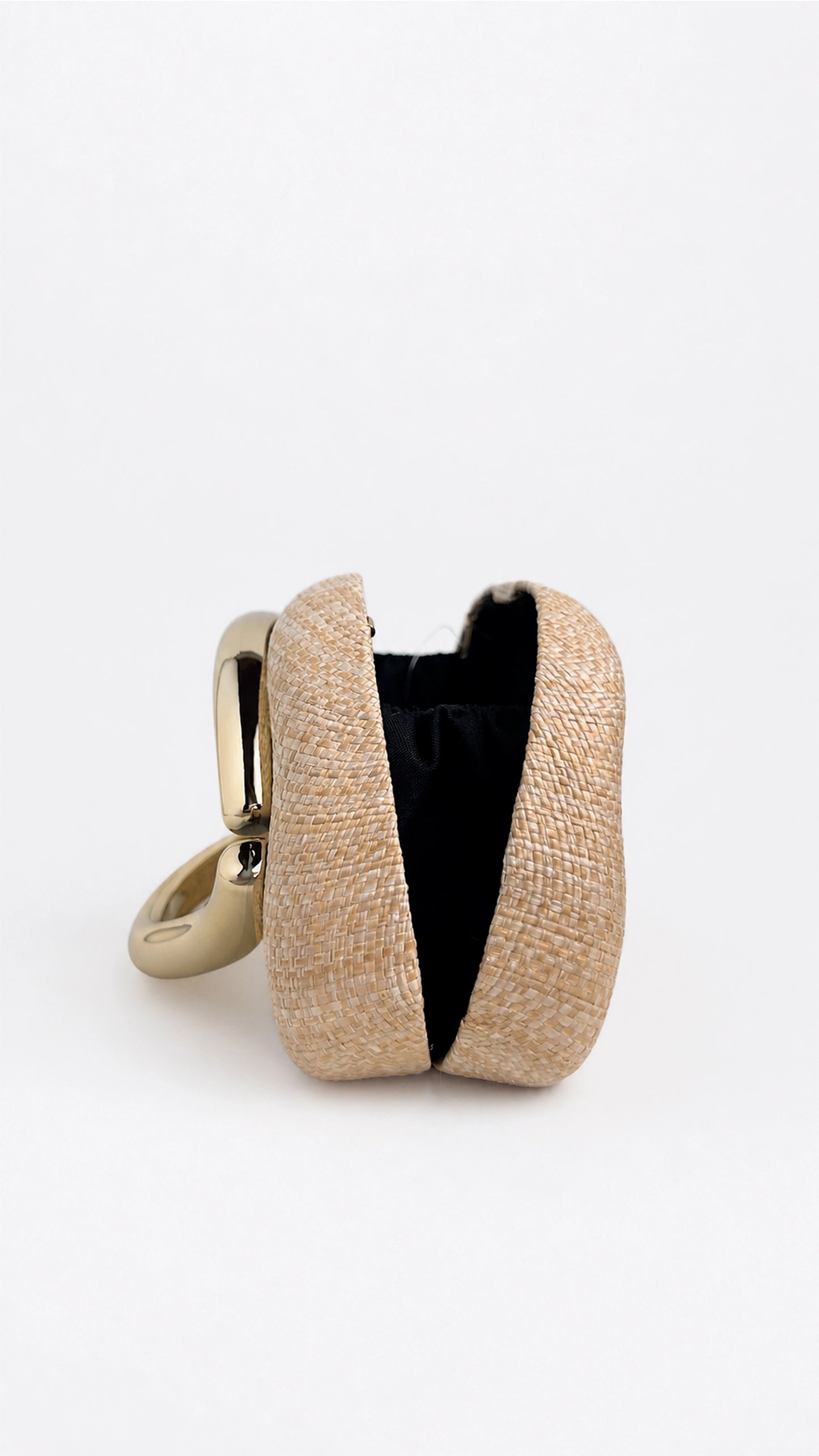 Bolsa Clutch Lua Avelle Bege com Alça Dourada
